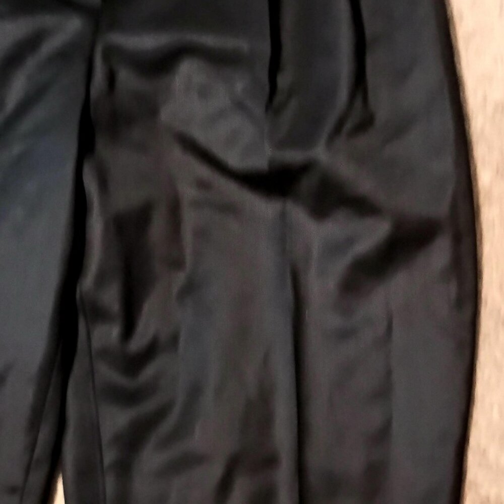 WTMZ Trousers Women S Black High Waist Pleated Wide Leg Minimalist Office Chic N - Picture 5 of 7